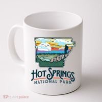 Hot Springs National Park Arkansas Nature Illustration  Coffee Mug thumb 0