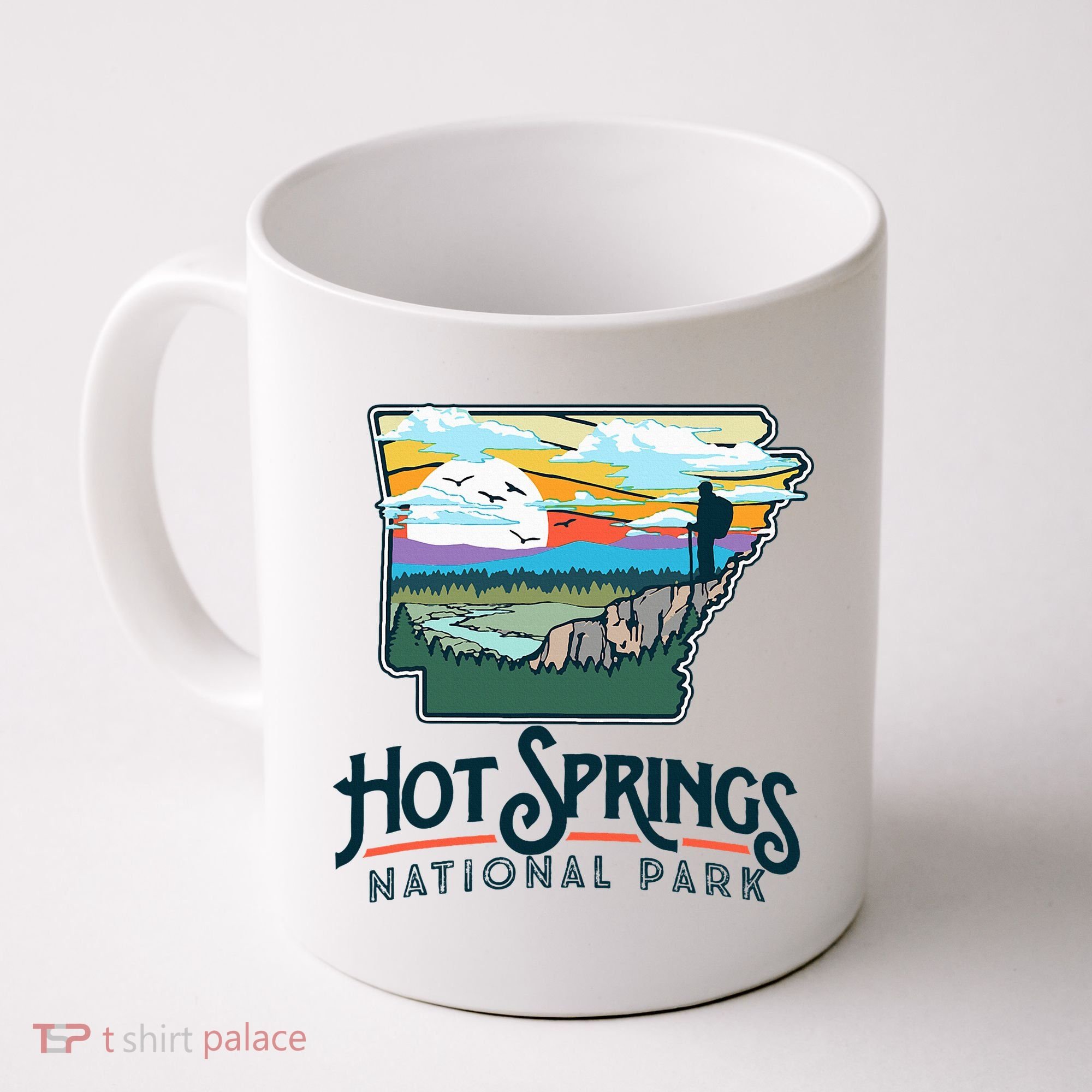 Hot Springs National Park Arkansas Nature Illustration  Coffee Mug