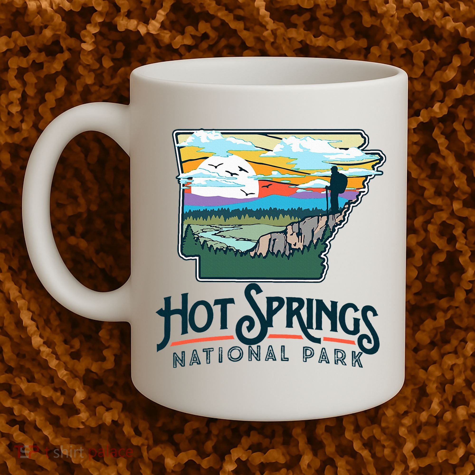 Hot Springs National Park Arkansas Nature Illustration  Coffee Mug