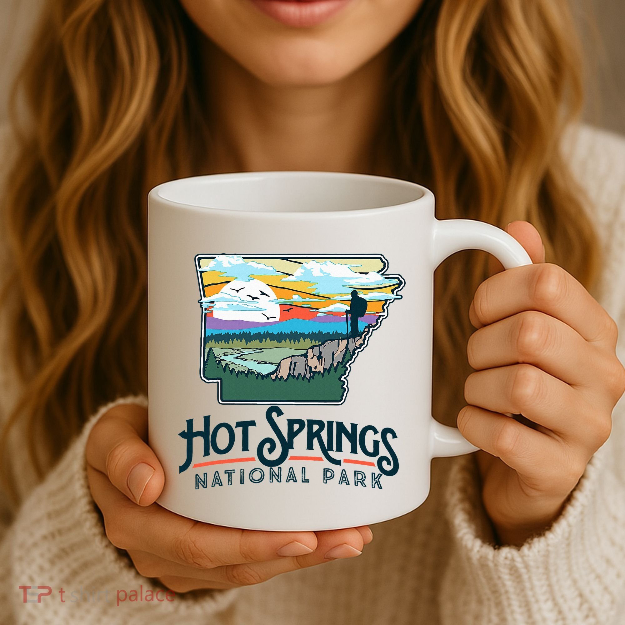 Hot Springs National Park Arkansas Nature Illustration  Coffee Mug