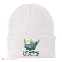 Hot Springs National Park Arkansas Nature Illustration  Beanie thumb 0