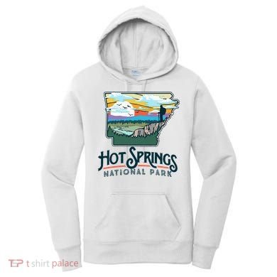 Hot Springs National Park Arkansas Nature Illustration  Women's Hoodie