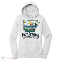 Hot Springs National Park Arkansas Nature Illustration  Women's Hoodie thumb 0