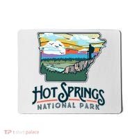 Hot Springs National Park Arkansas Nature Illustration  Mousepad thumb 0