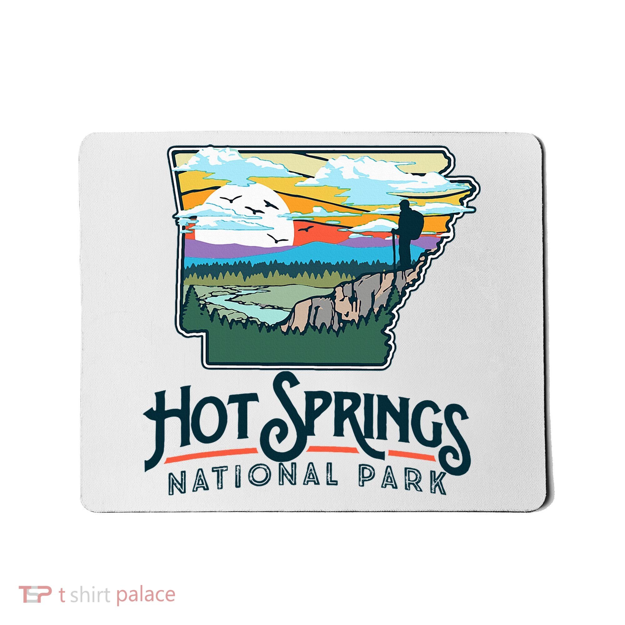 Hot Springs National Park Arkansas Nature Illustration  Mousepad