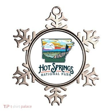 Hot Springs National Park Arkansas Nature Illustration  Ornament