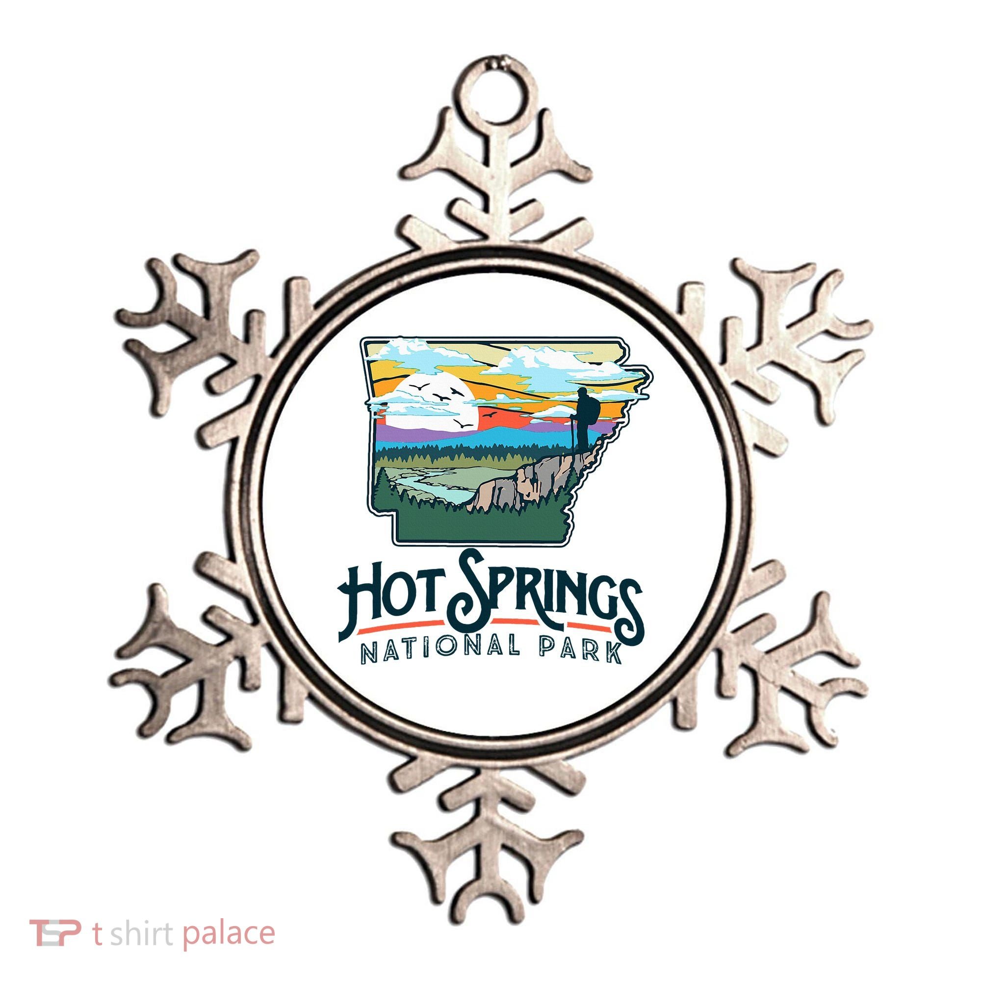 Hot Springs National Park Arkansas Nature Illustration  Ornament