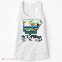 Hot Springs National Park Arkansas Nature Illustration  Women's Tank Top thumb 0