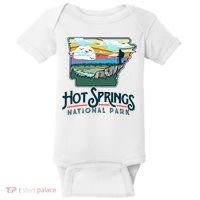 Hot Springs National Park Arkansas Nature Illustration  Baby Bodysuit thumb 0