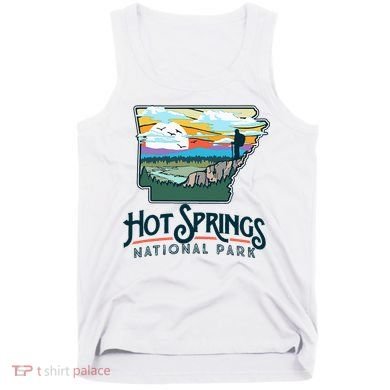 Hot Springs National Park Arkansas Nature Illustration  Tank Top