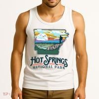 Hot Springs National Park Arkansas Nature Illustration  Tank Top thumb 3