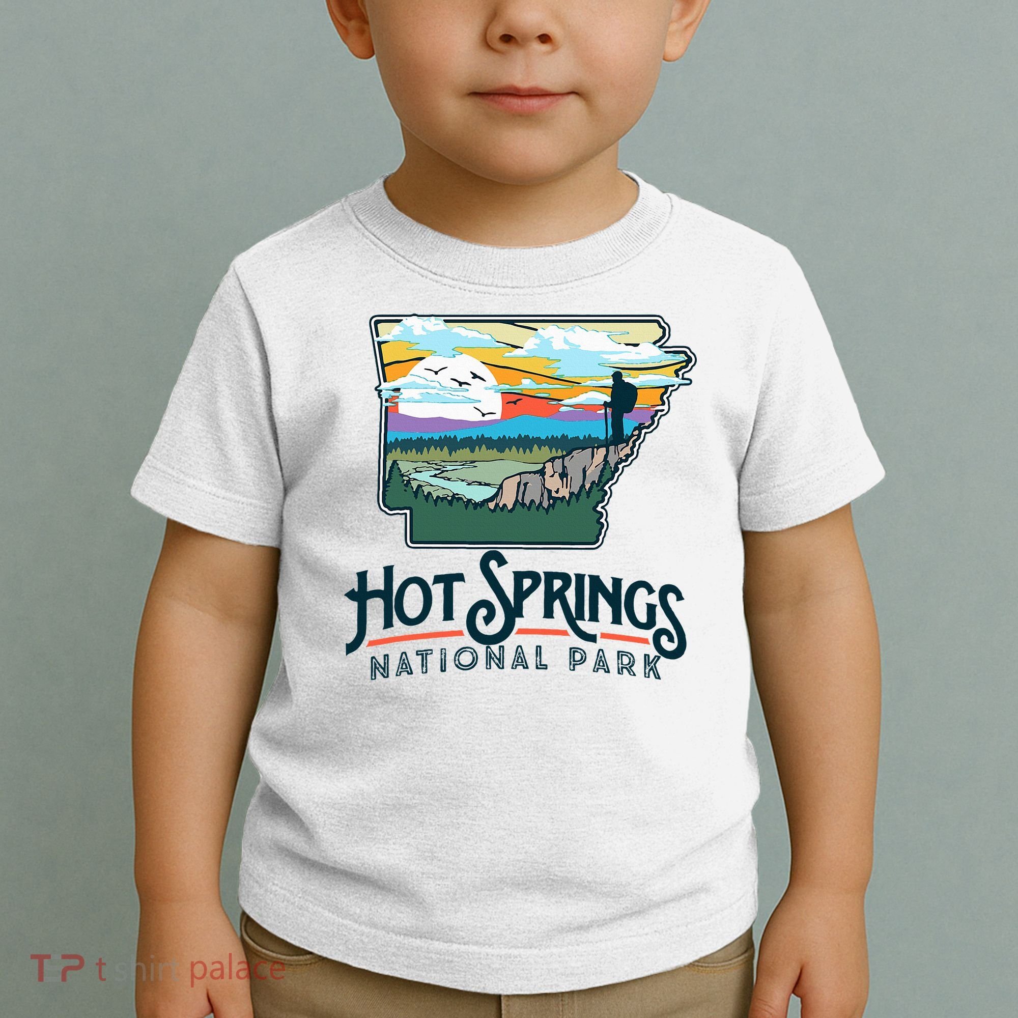 Hot Springs National Park Arkansas Nature Illustration  Toddler T-Shirt