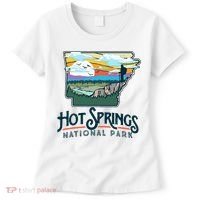 Hot Springs National Park Arkansas Nature Illustration  Women's T-Shirt thumb 0