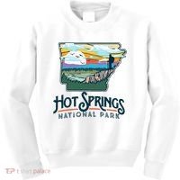 Hot Springs National Park Arkansas Nature Illustration  Kids Sweatshirt thumb 0