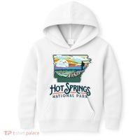Hot Springs National Park Arkansas Nature Illustration  Kids Hoodie thumb 0
