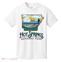 Hot Springs National Park Arkansas Nature Illustration  Kids T-Shirt thumb 0
