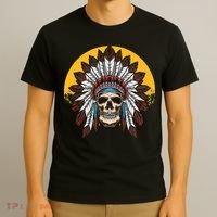 Headdress Skull Native American Heritage Native American T-Shirt thumb 3