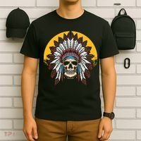 Headdress Skull Native American Heritage Native American T-Shirt thumb 6