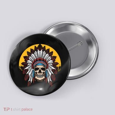 Headdress Skull Native American Heritage Native American Button