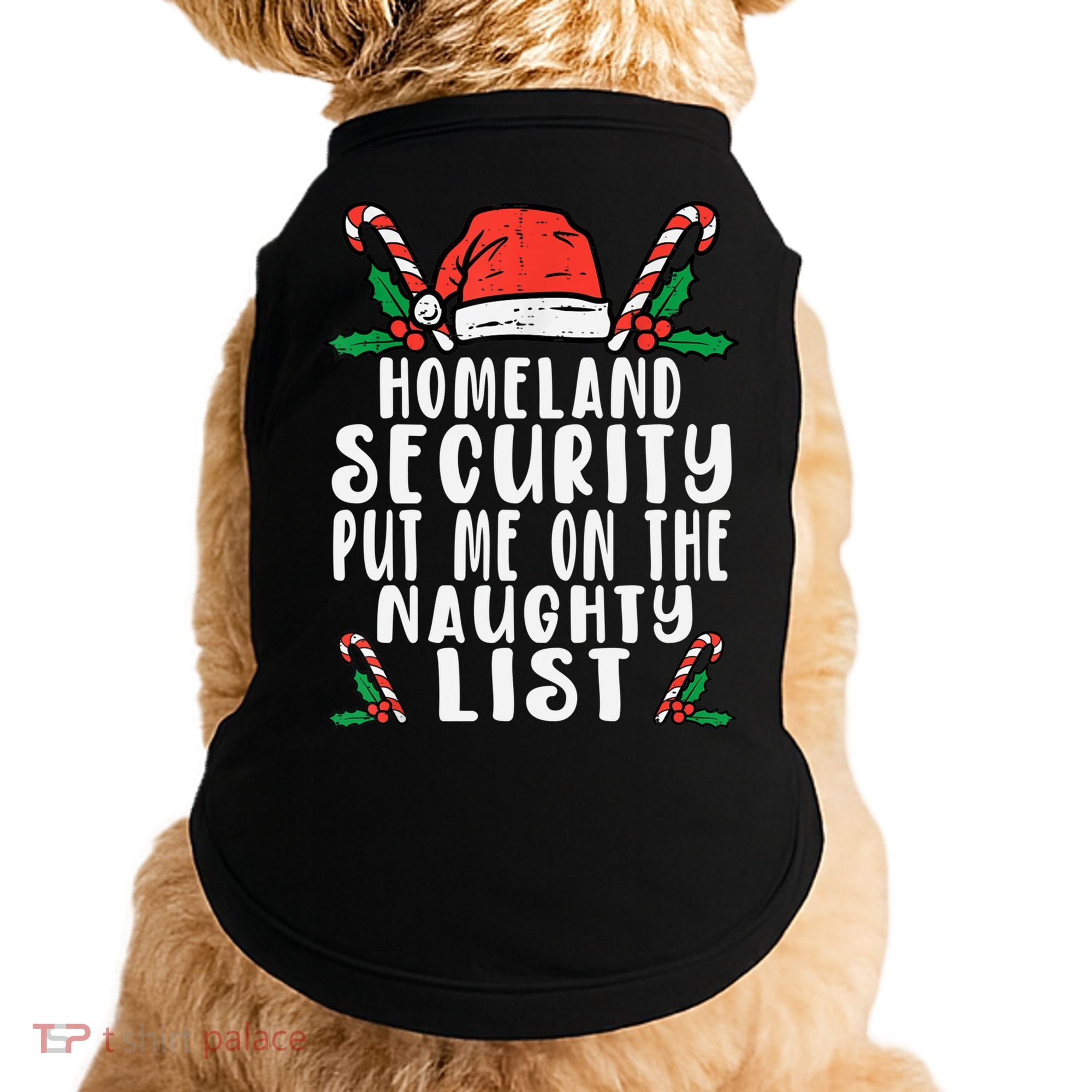 Homeland Security Naughty List Christmas Cute Gift Doggie Tank