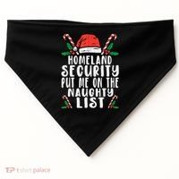 Homeland Security Naughty List Christmas Cute Gift USA-Made Doggie Bandana thumb 0