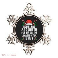 Homeland Security Naughty List Christmas Cute Gift Ornament thumb 0