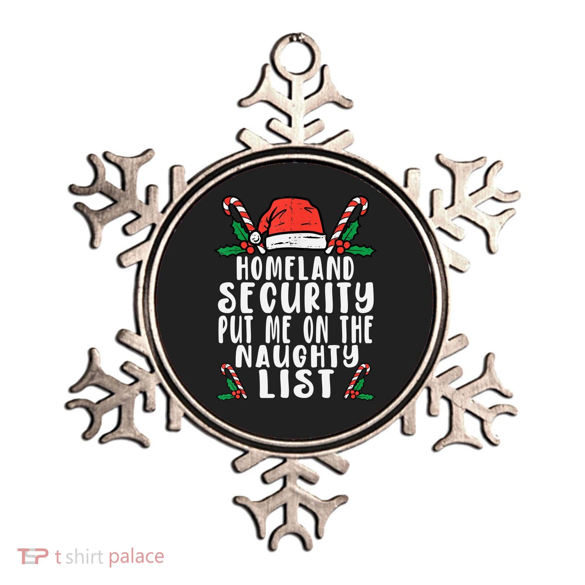 Homeland Security Naughty List Christmas Cute Gift Ornament