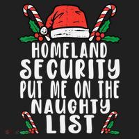 Homeland Security Naughty List Christmas Cute Gift Hat thumb 2