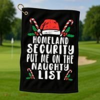 Homeland Security Naughty List Christmas Cute Gift Golf Towel thumb 1