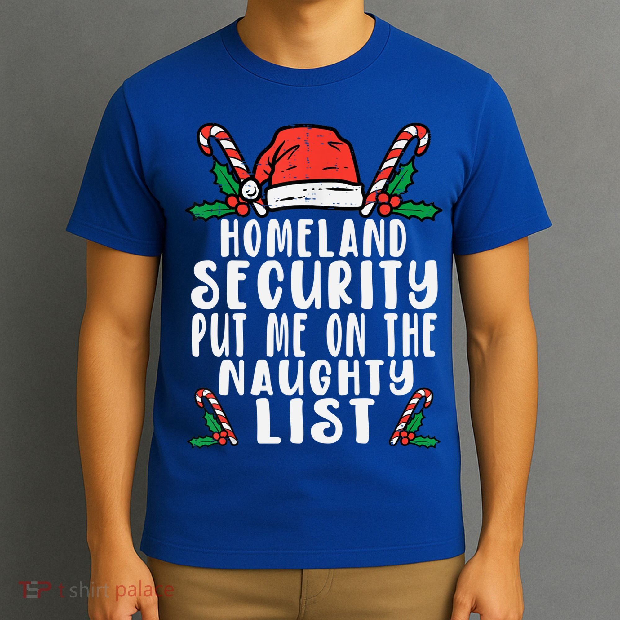 Homeland Security Naughty List Christmas Cute Gift T-Shirt