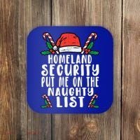 Homeland Security Naughty List Christmas Cute Gift Coaster thumb 0