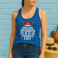 Homeland Security Naughty List Christmas Cute Gift Women's Tank Top thumb 2