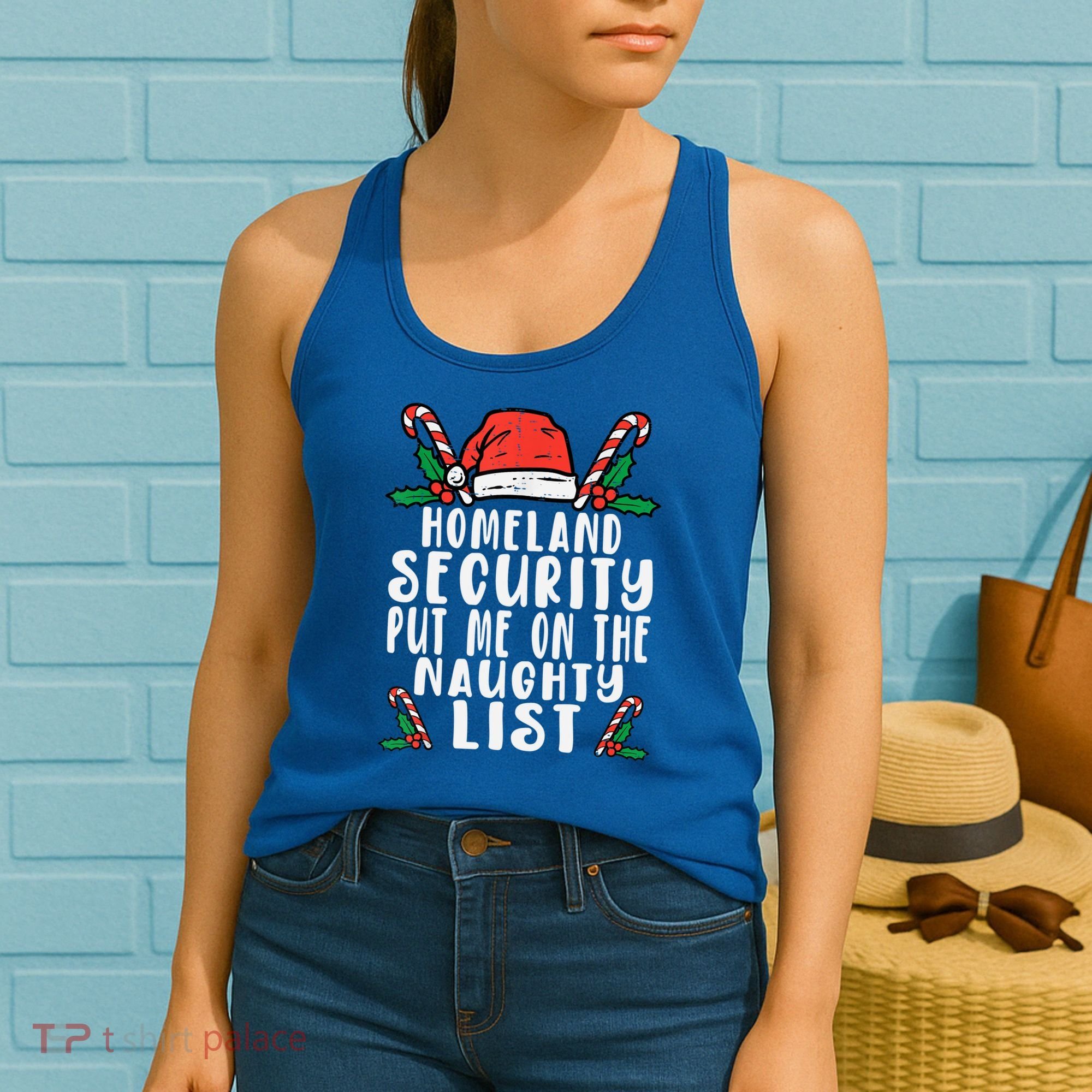 Homeland Security Naughty List Christmas Cute Gift Women's Tank Top