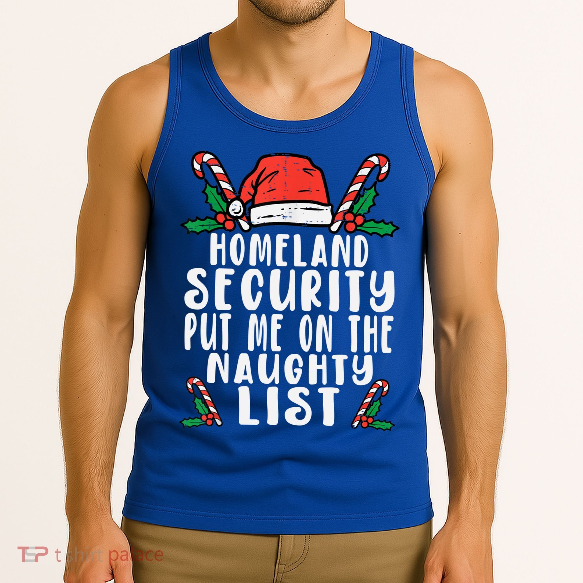 Homeland Security Naughty List Christmas Cute Gift Tank Top
