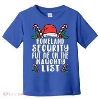 Homeland Security Naughty List Christmas Cute Gift Toddler T-Shirt thumb 0