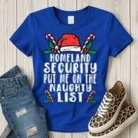 Homeland Security Naughty List Christmas Cute Gift Women's T-Shirt thumb 3