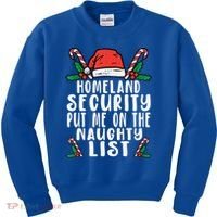 Homeland Security Naughty List Christmas Cute Gift Kids Sweatshirt thumb 0