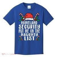 Homeland Security Naughty List Christmas Cute Gift Kids T-Shirt thumb 0