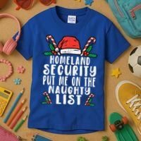 Homeland Security Naughty List Christmas Cute Gift Kids T-Shirt thumb 3