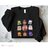 Halloween Spooky Nugget Cute Scary Movie Characters Night Sweatshirt thumb 2