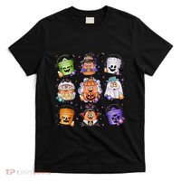 Halloween Spooky Nugget Cute Scary Movie Characters Night T-Shirt thumb 0