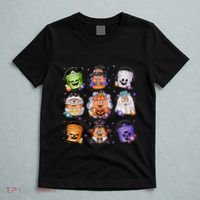 Halloween Spooky Nugget Cute Scary Movie Characters Night T-Shirt thumb 5