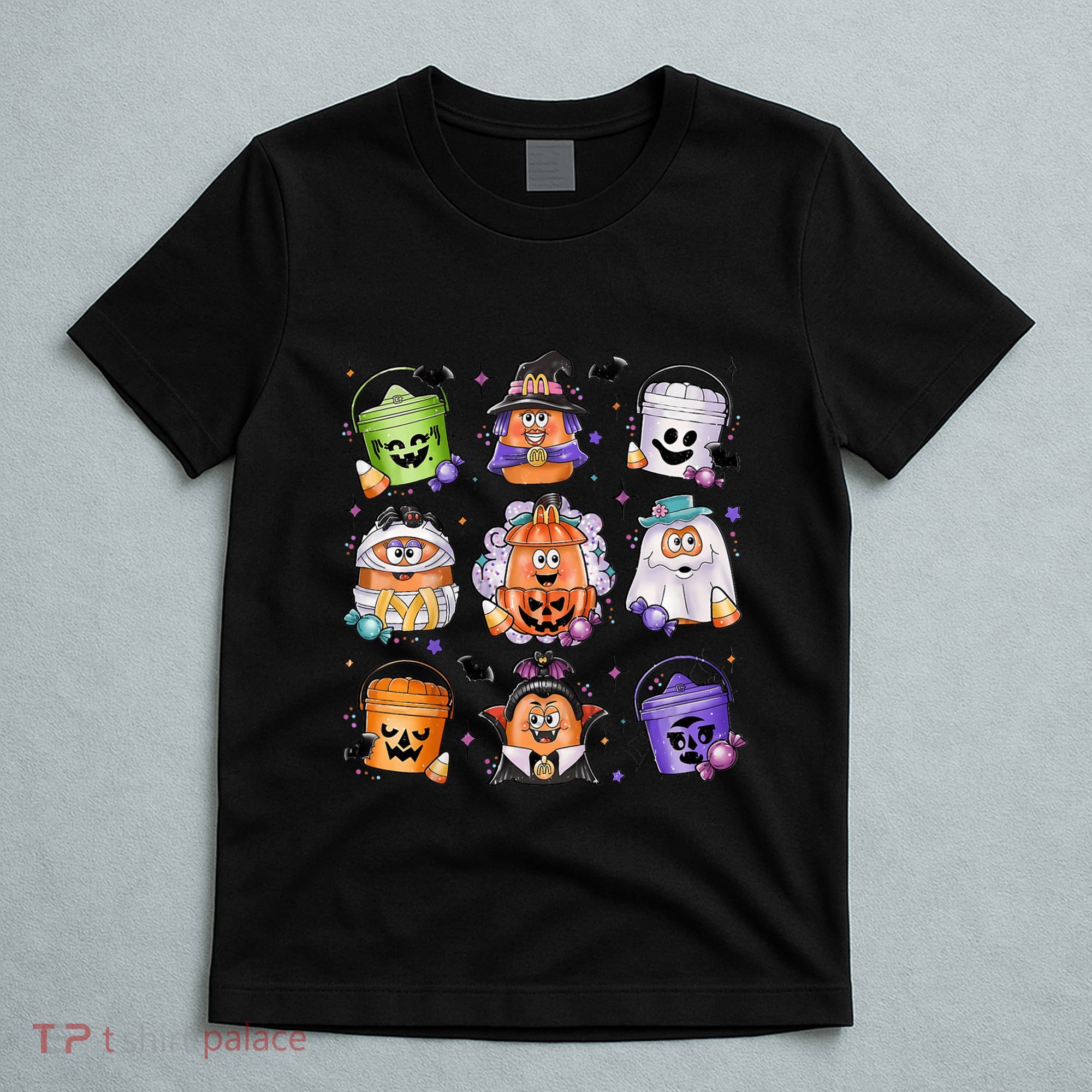 Halloween Spooky Nugget Cute Scary Movie Characters Night T-Shirt