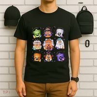 Halloween Spooky Nugget Cute Scary Movie Characters Night T-Shirt thumb 6