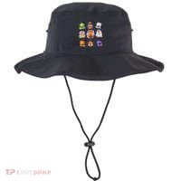 Halloween Spooky Nugget Cute Scary Movie Characters Night Bucket Hat thumb 0