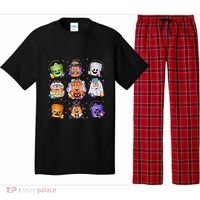 Halloween Spooky Nugget Cute Scary Movie Characters Night Pajama Set thumb 0