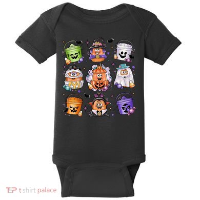 Halloween Spooky Nugget Cute Scary Movie Characters Night Baby Bodysuit