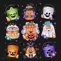 Halloween Spooky Nugget Cute Scary Movie Characters Night Toddler Hoodie thumb 2