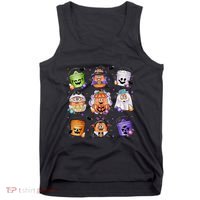 Halloween Spooky Nugget Cute Scary Movie Characters Night Tank Top thumb 0
