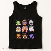 Halloween Spooky Nugget Cute Scary Movie Characters Night Tank Top thumb 2